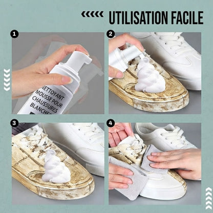 Mousse Nettoyeur de Chaussures Blanches