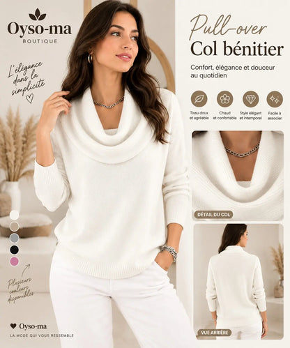 Pull-over en tricot à manches longues, décontracté et chaud