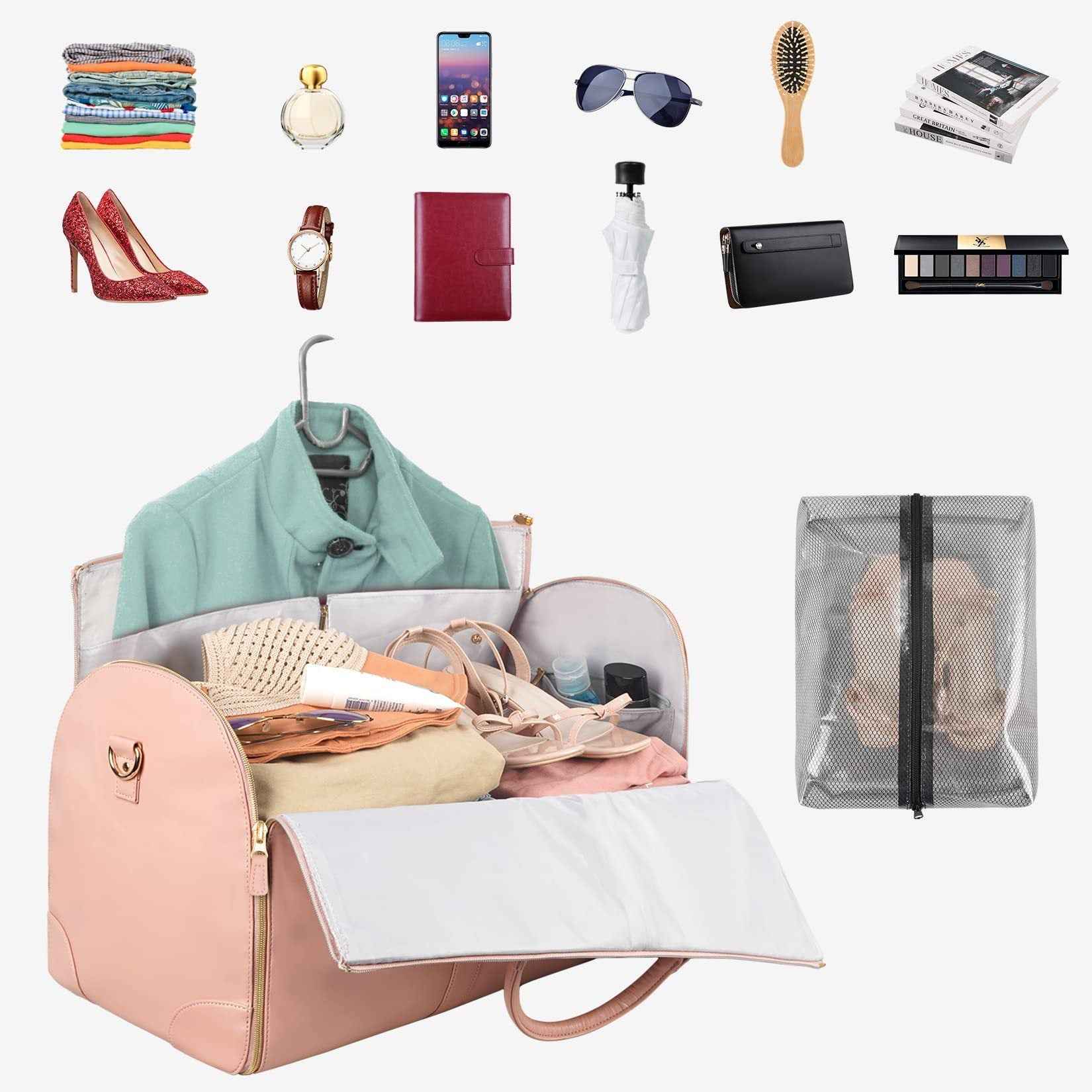 Sac de voyage cabas grande capacité pour femme, sac à vêtements étanche