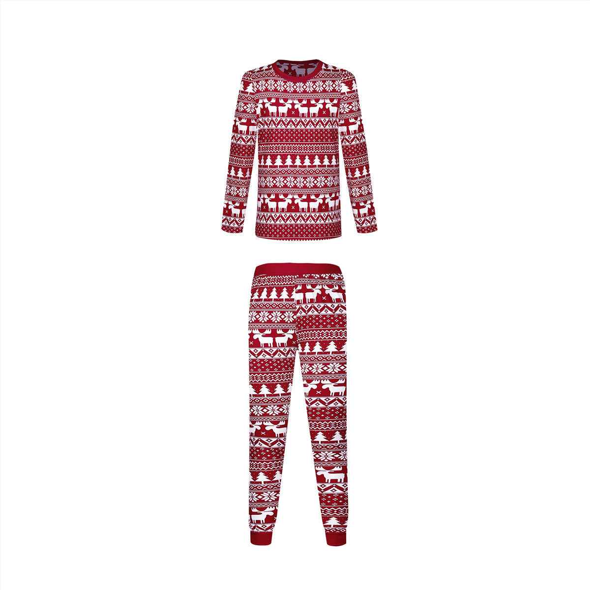 Tenue de service à domicile parents-enfant avec contraste de couleurs pour Noël