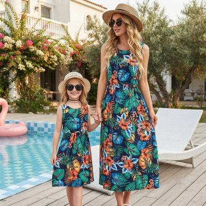 Robe de plage de vacances Mère et fille