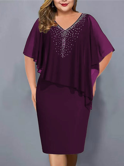 Robe avec manches mi-longues irrégulières