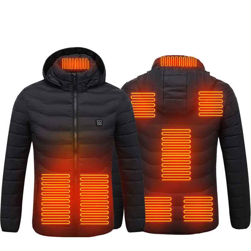 Veste d'hiver chauffante USB en coton électrique pour hommes , vêtement thermique
