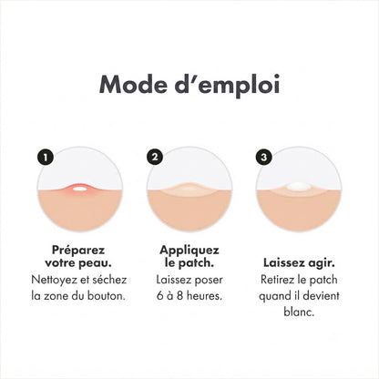 Patch anti-acné pour menton à utiliser jour et nuit
