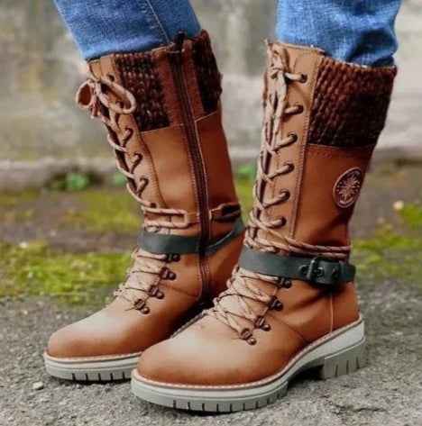 Bottes Martin à talon haut carré