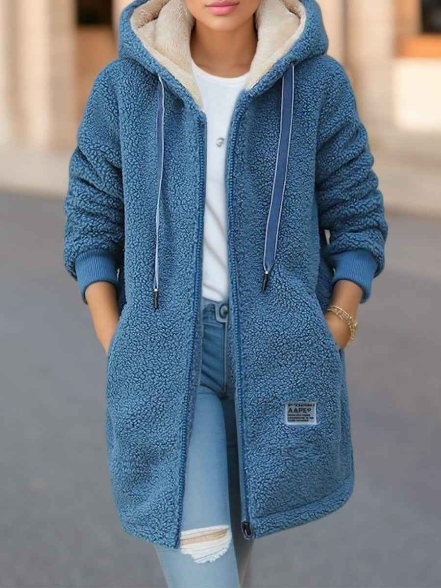 Veste à capuche en polaire , mode décontractée, pour femmes