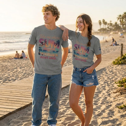 T-shirt col côtelé écologique unisexe