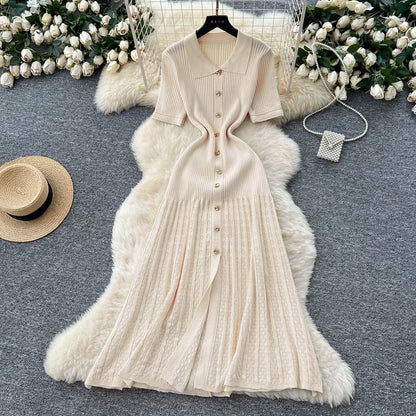 Women's knitted dress, French style