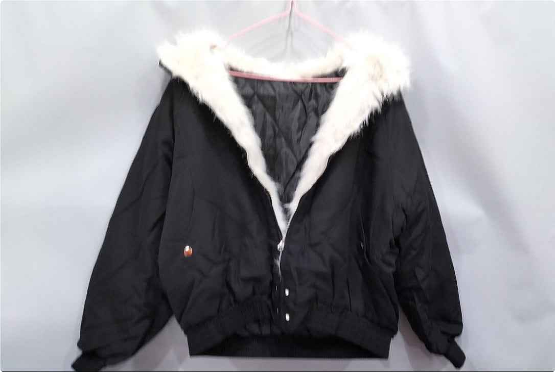 Manteau épais à capuche, chaud et ample, en fourrure