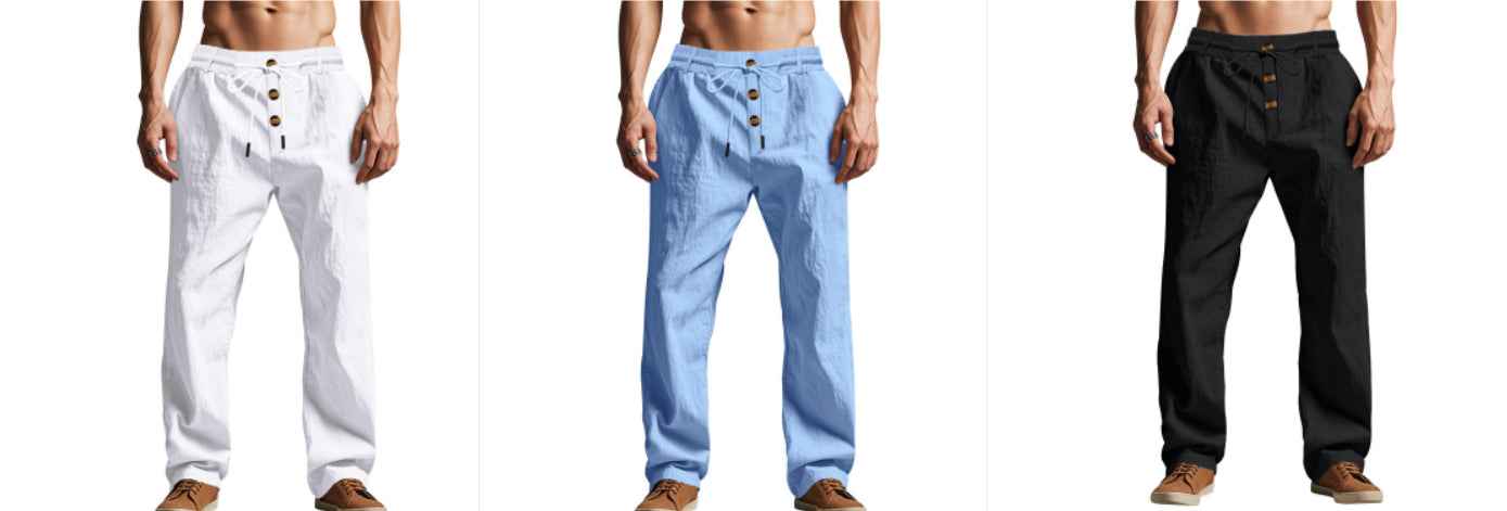 Pantalon homme respirant coupe ample décontractée