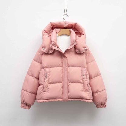 Veste matelassée d'hiver pour femme , simple avec capuche, chaude