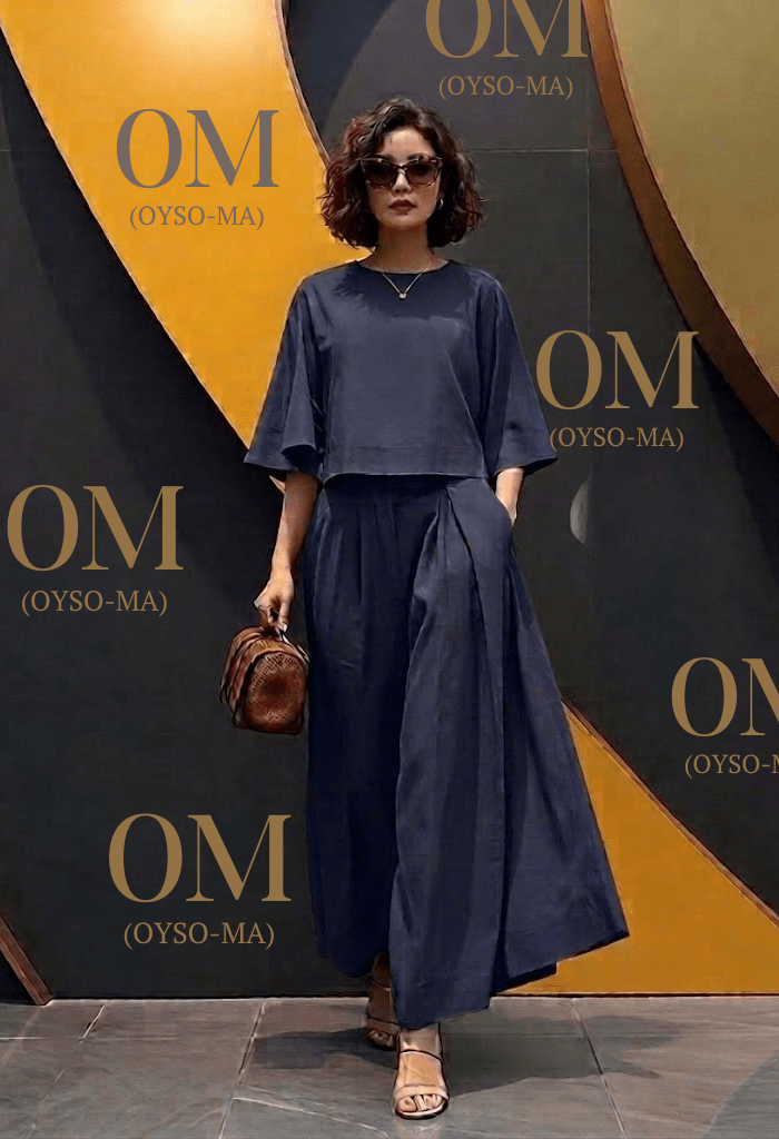 Ensemble Cosmopolite : Chemise Minimaliste et Pantalon Ample - Oyso - ma