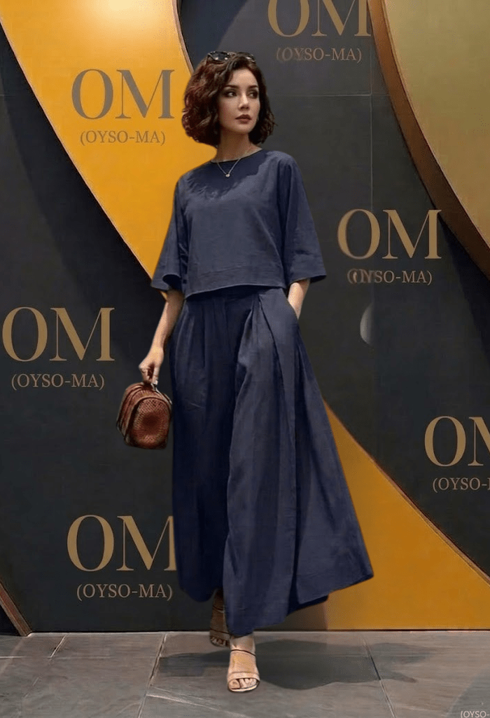 Ensemble Cosmopolite : Chemise Minimaliste et Pantalon Ample - Oyso - ma