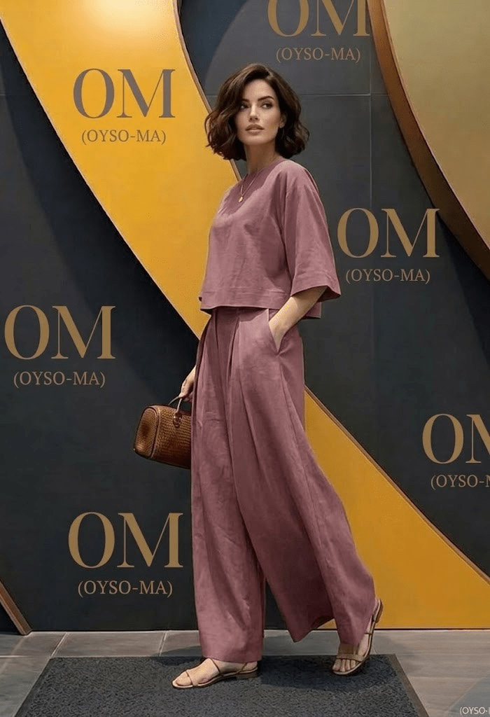 Ensemble Cosmopolite : Chemise Minimaliste et Pantalon Ample - Oyso - ma