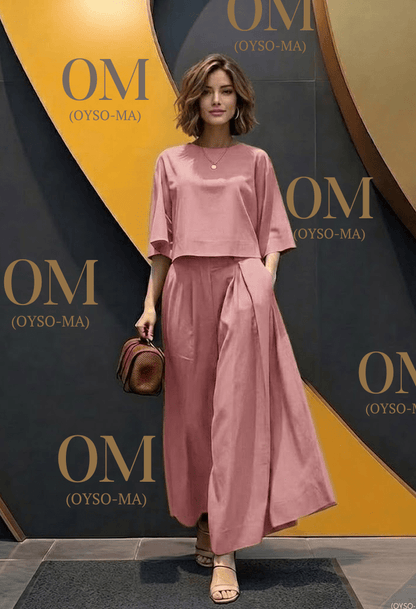 Ensemble Cosmopolite : Chemise Minimaliste et Pantalon Ample - Oyso - ma