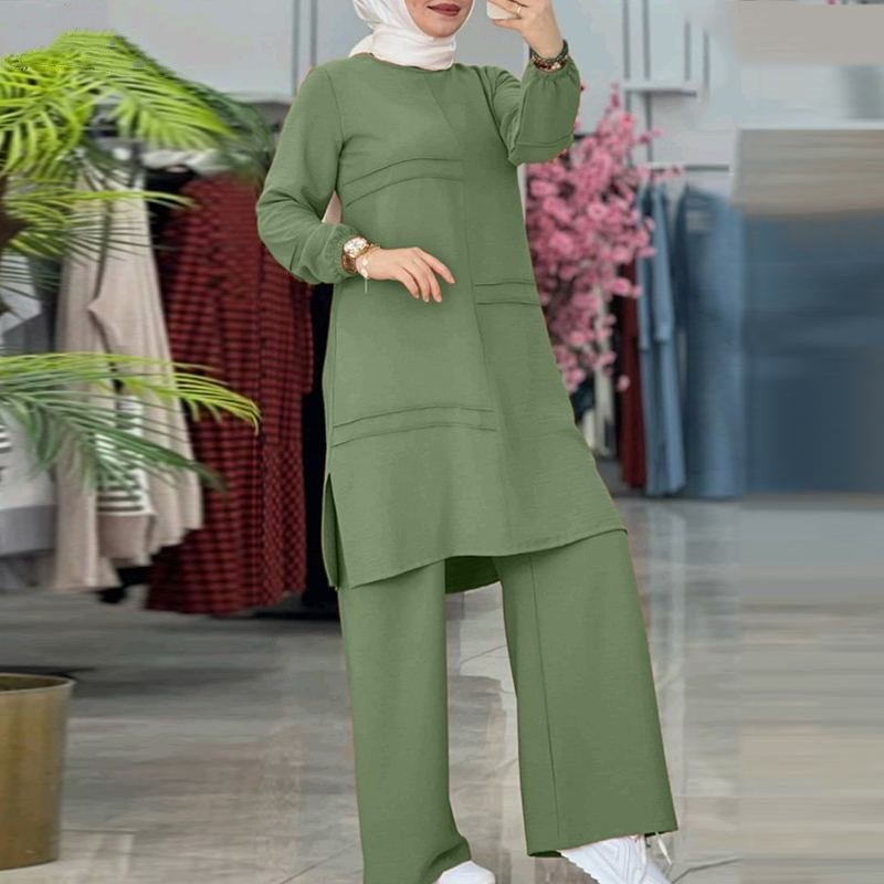 Ensemble Hijab deux pièces de couleur unie - Oyso - ma
