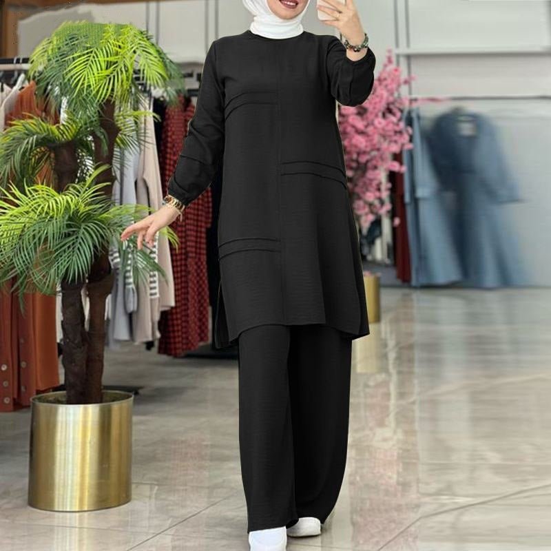 Ensemble Hijab deux pièces de couleur unie - Oyso - ma