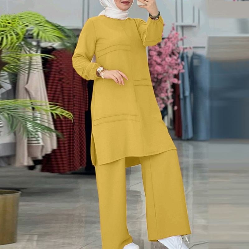 Ensemble Hijab deux pièces de couleur unie - Oyso - ma