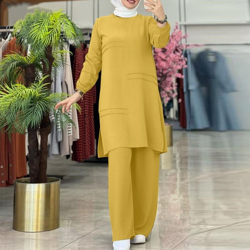 Ensemble Hijab deux pièces de couleur unie - Oyso - ma