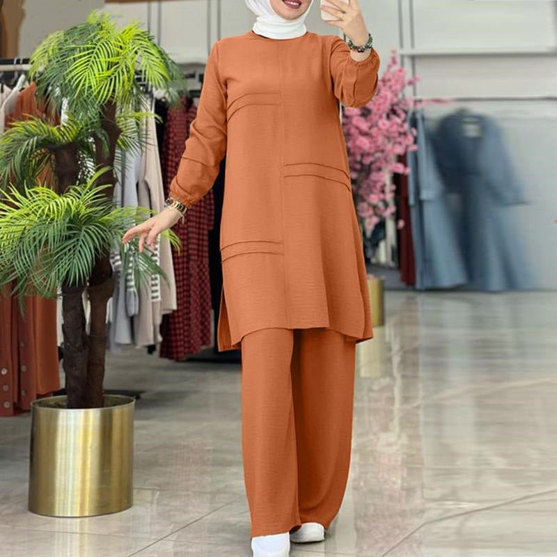 Ensemble Hijab deux pièces de couleur unie - Oyso - ma