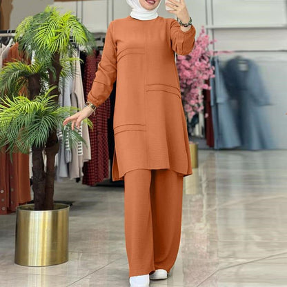 Ensemble Hijab deux pièces de couleur unie - Oyso - ma