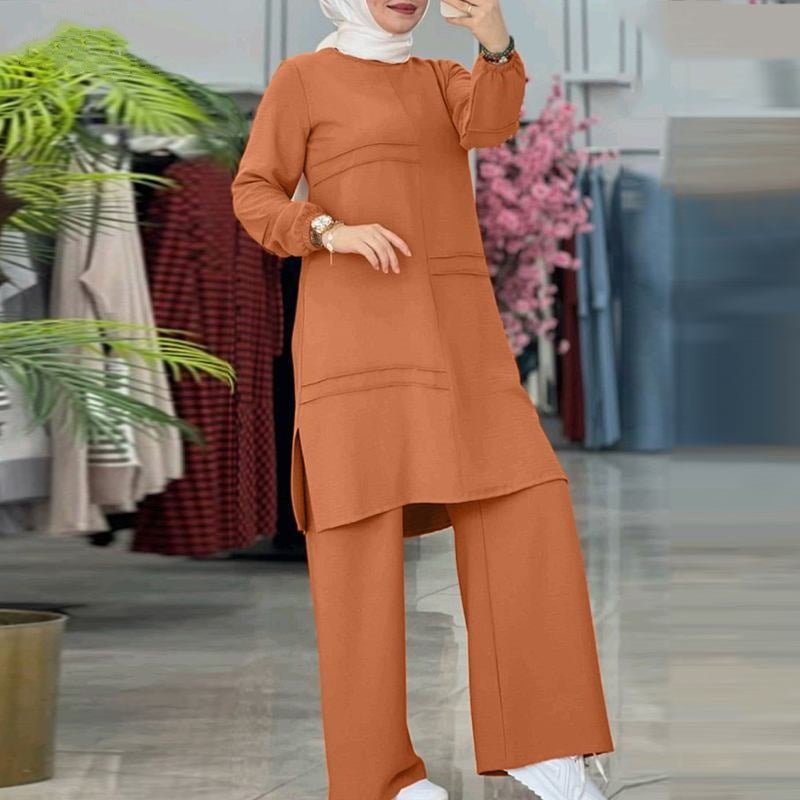 Ensemble Hijab deux pièces de couleur unie - Oyso - ma