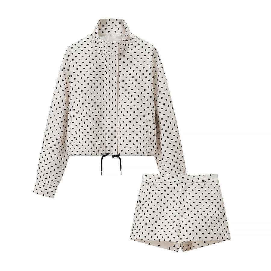 Ensemble Veste Décontractée à Pois avec Shorts - Oyso - ma