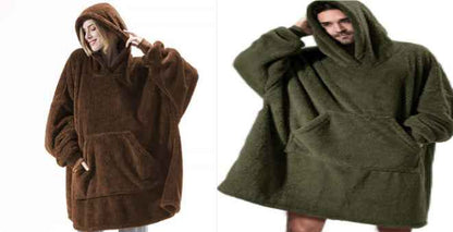Sweat à capuche avec grande poche, pull confortable et ample
