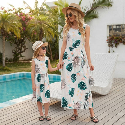 Robe de plage de vacances Mère et fille