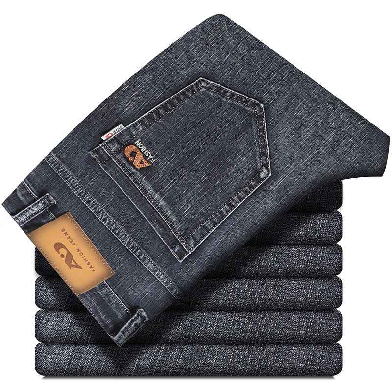 Pantalon Jeans en Conton droits et amples