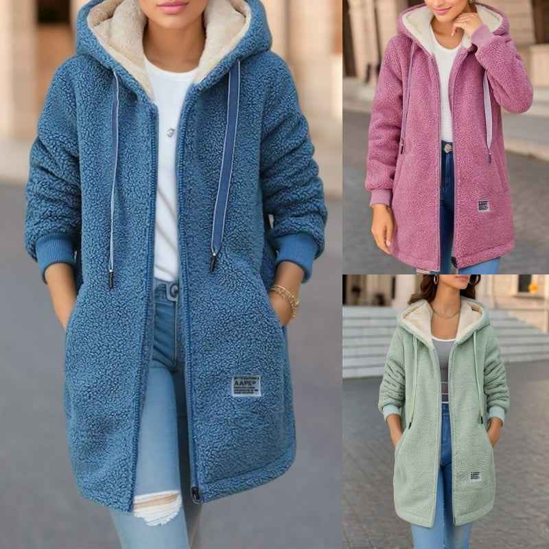 Veste à capuche en polaire , mode décontractée, pour femmes