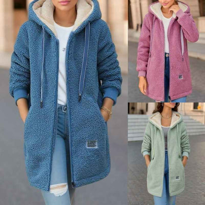Veste à capuche en polaire , mode décontractée, pour femmes
