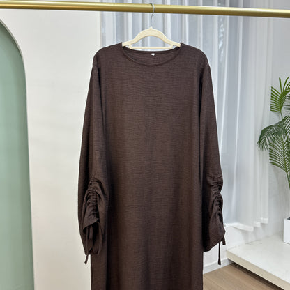 Robe hijab à manchettes à lacets
