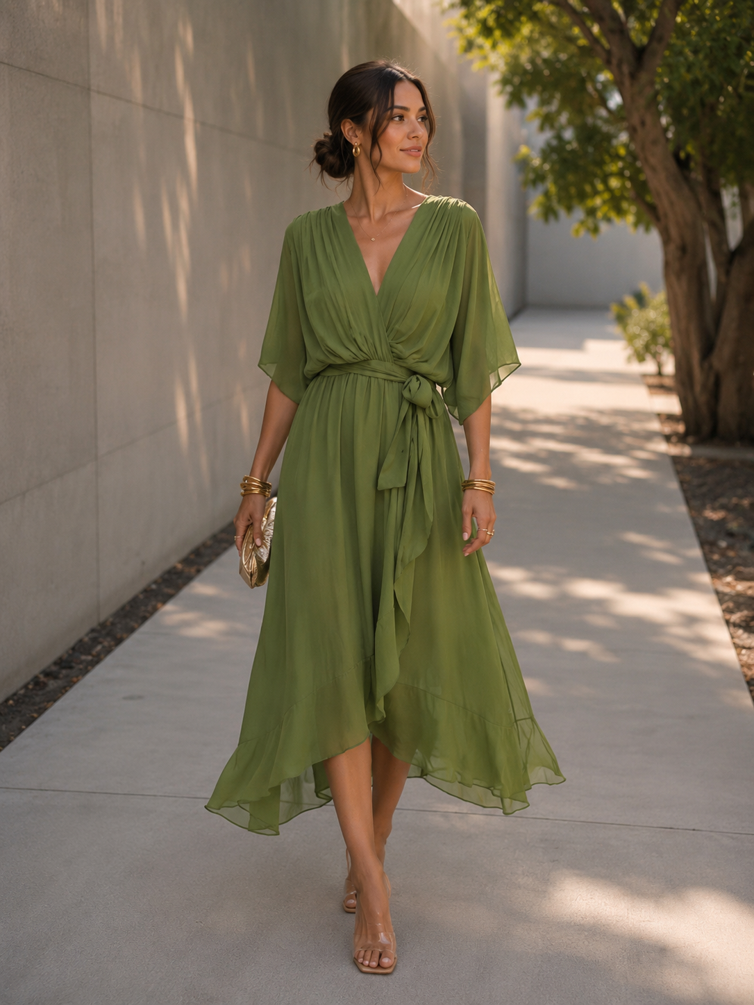 Robe à manches Papillon pour femmes
