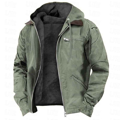 Manteau à capuche , chaude en polaire zippée