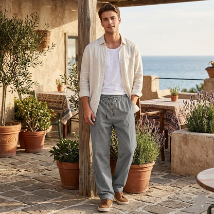Pantalon homme respirant coupe ample décontractée