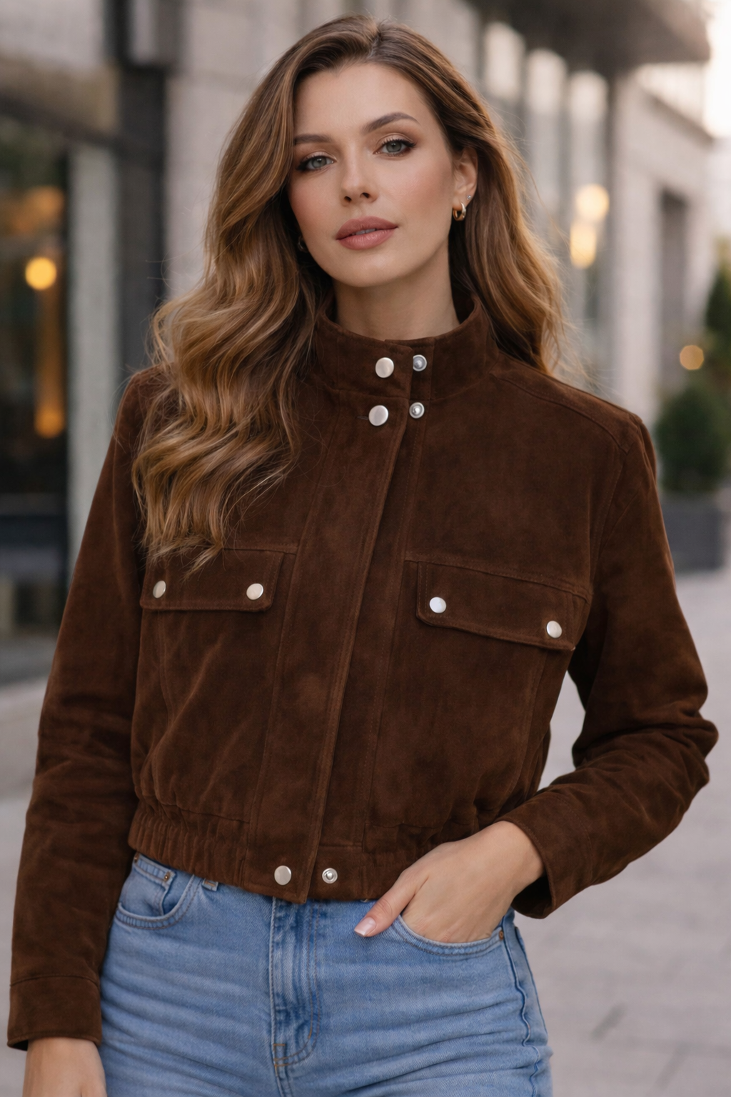 Chaqueta de ante para mujer