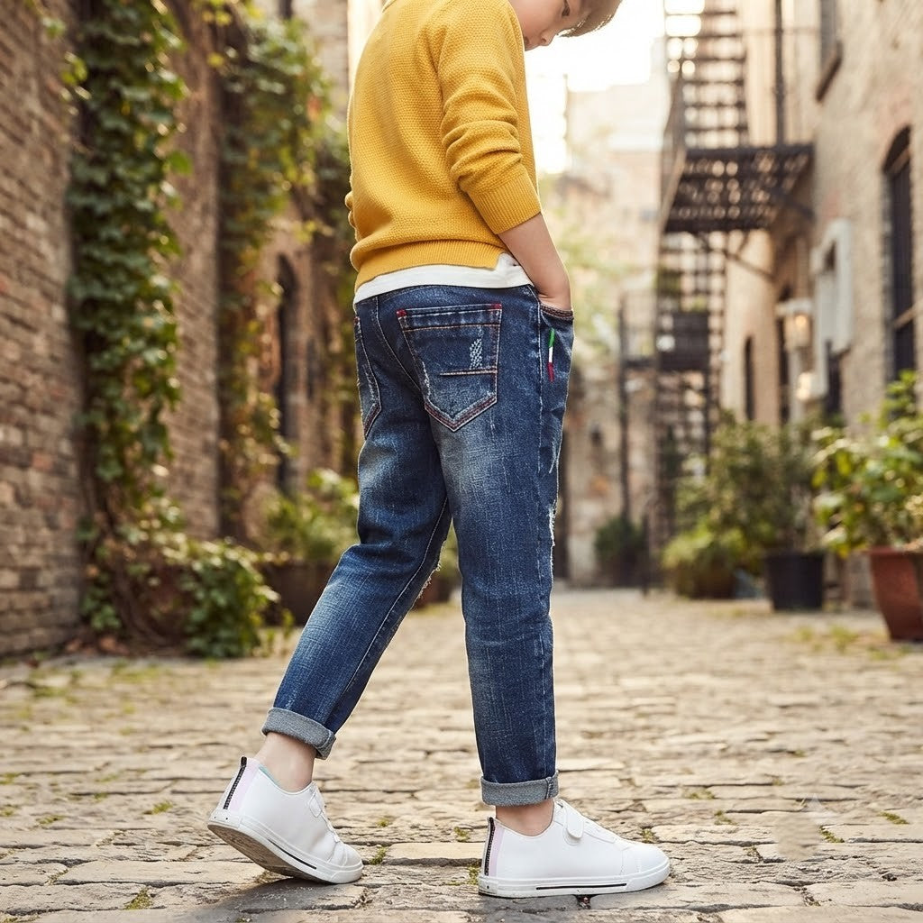 Pantalons en jean pour garçons, nouveau style