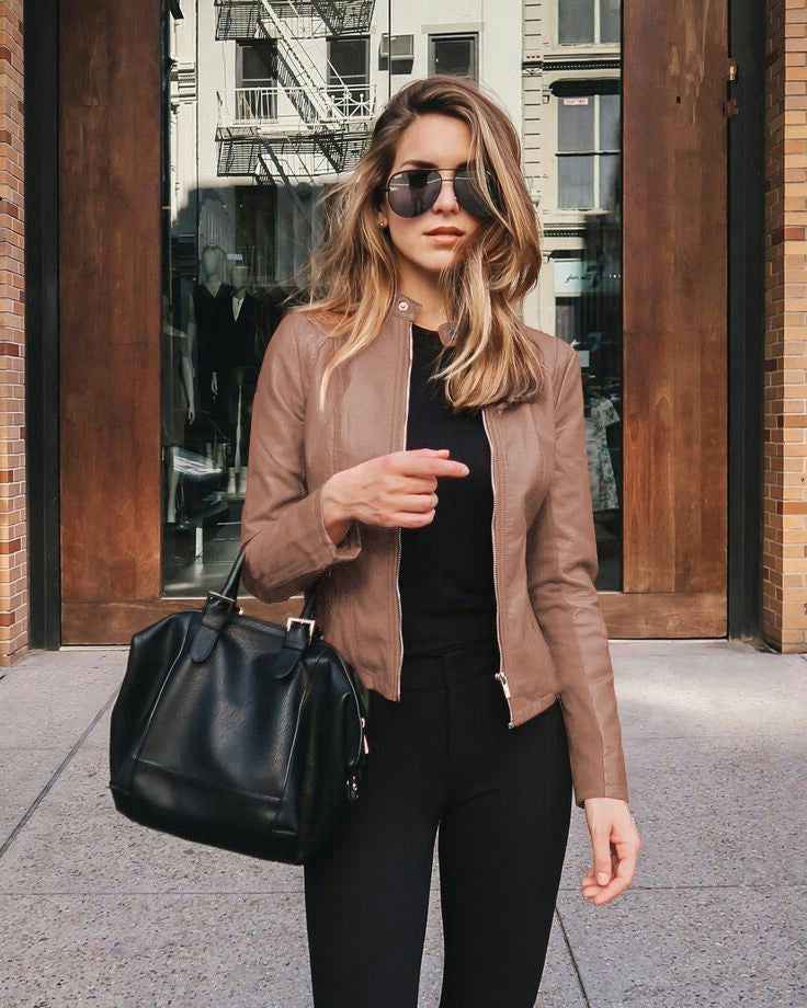 Veste de costume en cuir PU