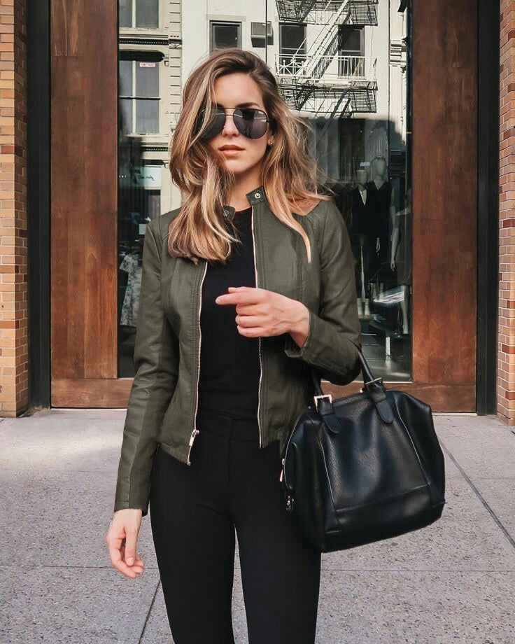 Veste de costume en cuir PU