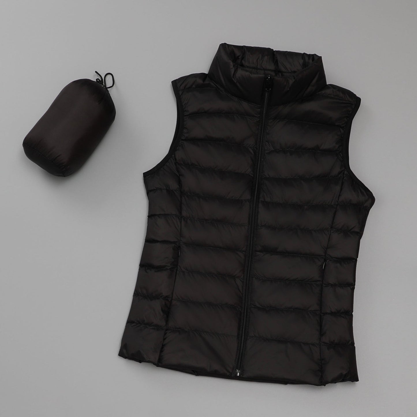 Gilet léger en duvet pour femmes , col montant court slim - Oyso - ma