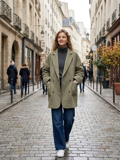 Manteau en laine double face pour femmes - Oyso - ma