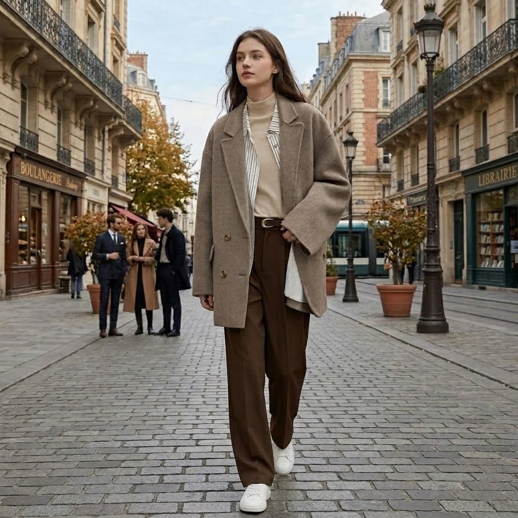 Manteau en laine double face pour femmes - Oyso - ma