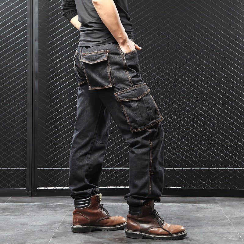 Pantalon jean Cargo Droit pour Homme - Oyso - ma