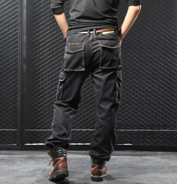 Pantalon jean Cargo Droit pour Homme - Oyso - ma