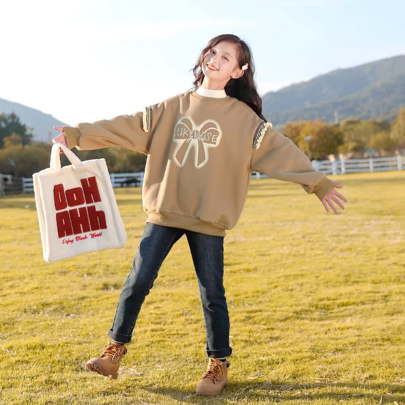Pull pour filles doublé en polaire - Oyso - ma