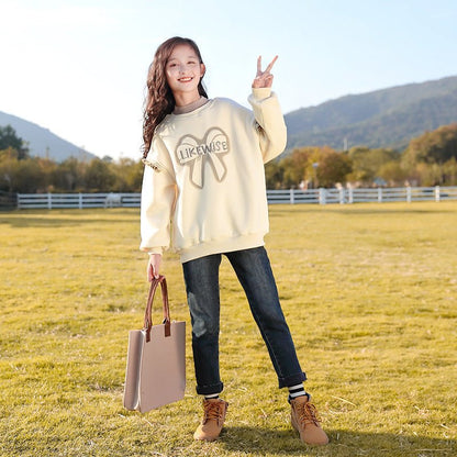 Pull pour filles doublé en polaire - Oyso - ma