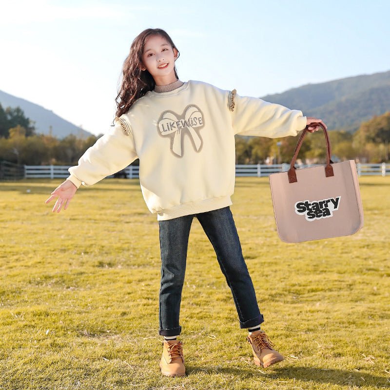 Pull pour filles doublé en polaire - Oyso - ma