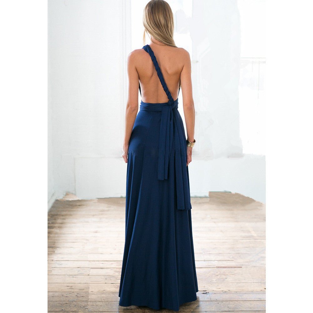 Robe Glamour Multi - Lanières Dos Ouvert – Élégance Sculpturale - Oyso - ma