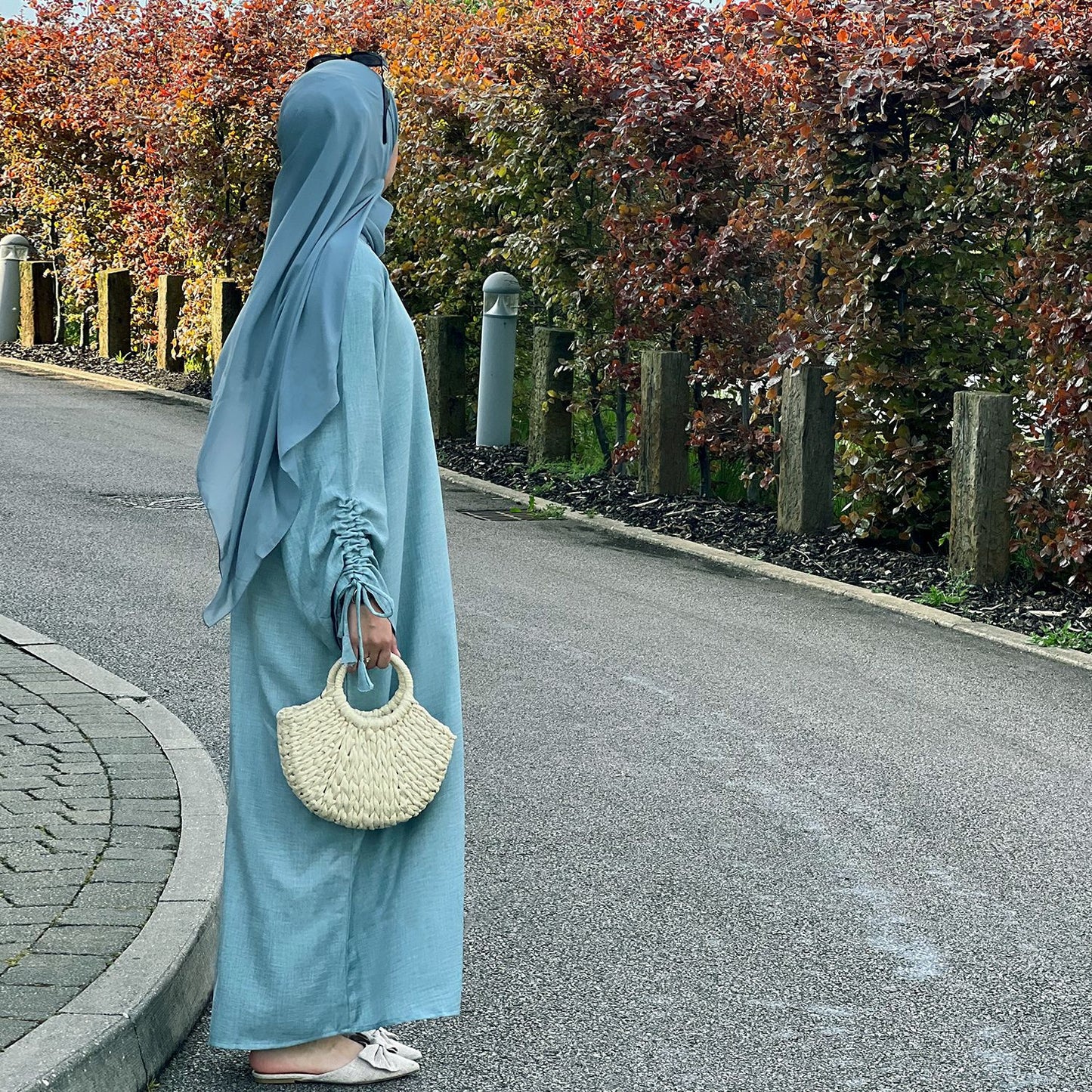 Robe hijab à manchettes à lacets - Oyso - ma